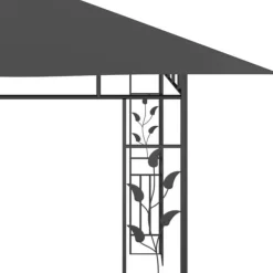 vidaXL Telte & Lysthuse^pavillon med myggenet 4x3x2,73 m 180 g/m² antracitgrå - Festtelte & havepavilloner