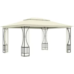 Discount pavillon med net 300x400x265 cm cremefarvet - Festtelte & havepavilloner Telte & Lysthuse
