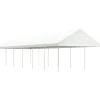 Discount pavillon med tag 13,38x4,08x3,22 m polyethylen hvid - Festtelte & havepavilloner Telte & Lysthuse