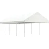vidaXL Telte & Lysthuse^pavillon med tag 8,92x4,08x3,22 m polyethylen hvid - Festtelte & havepavilloner