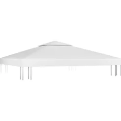 vidaXL Telte & Lysthuse^pavillontopdække i 2 lag 3x3 m 310 g/m² hvid - Festtelte & havepavilloner – tage