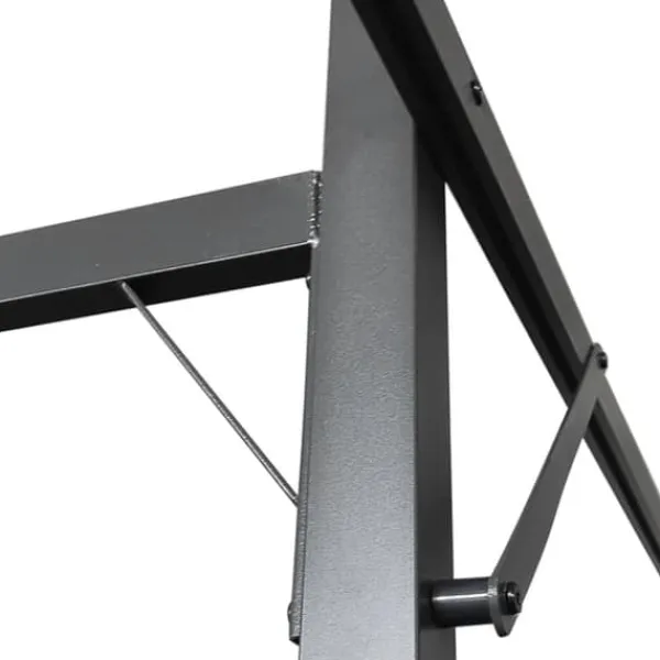 vidaXL Buer, Spalier, Lysthuse Uden Tag^pergola med sammenrulleligt tag 395x292x230 cm antracitgrå - Festtelte & havepavilloner