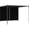 vidaXL Buer, Spalier, Lysthuse Uden Tag^pergola tilbagetrækkeligt tag 3x3 m antracitgrå - Havebuer, espalierer & pergolaer