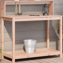 vidaXL Plantningsbænke^plantebord med hylder 108x50x109,5 cm massivt douglasgran - Planteborde