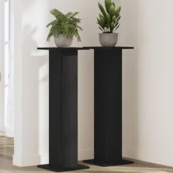 vidaXL Plantestativer^Planteholder 2 pcs Sort eg 30 x 30 x 95 cm Konstrueret træ