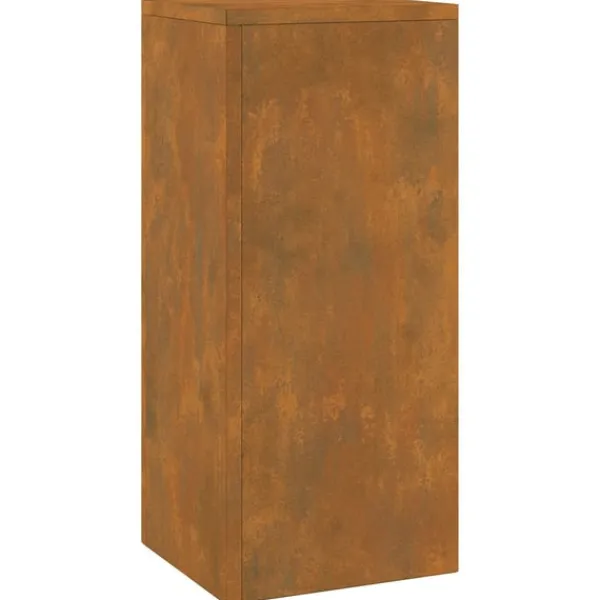 Planteholdere 2 pcs Rusten 24 x 24 x 55 cm Forvitret stål Plantestativer
