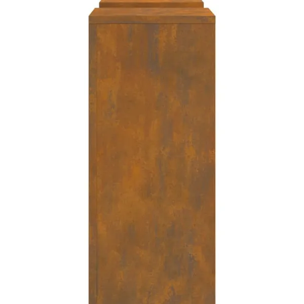 Planteholdere 2 pcs Rusten 24 x 24 x 55 cm Forvitret stål Plantestativer