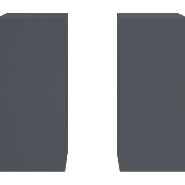 vidaXL Plantestativer^Planteholdere 2 pcs Antracit 24 x 24 x 55 cm Stål