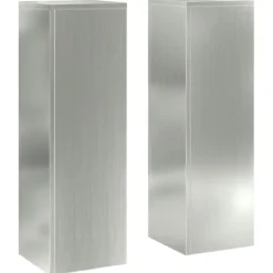 Hot Planteholdere 2 pcs Sølv 24 x 24 x 75 cm Galvaniseret stål Plantestativer