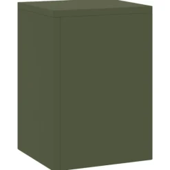 vidaXL Plantestativer^Planteholdere 2 pcs Olivengrøn 24 x 24 x 35 cm Stål