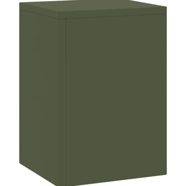 vidaXL Plantestativer^Planteholdere 2 pcs Olivengrøn 24 x 24 x 35 cm Stål