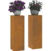Online Planteholdere 2 pcs Rusten 24 x 24 x 75 cm Forvitret stål Krukker & Plantebeholdere