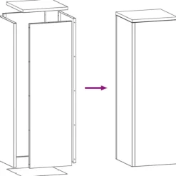 Online Planteholdere 2 pcs Rusten 24 x 24 x 75 cm Forvitret stål Krukker & Plantebeholdere