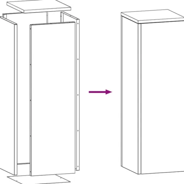 Online Planteholdere 2 pcs Rusten 24 x 24 x 75 cm Forvitret stål Krukker & Plantebeholdere
