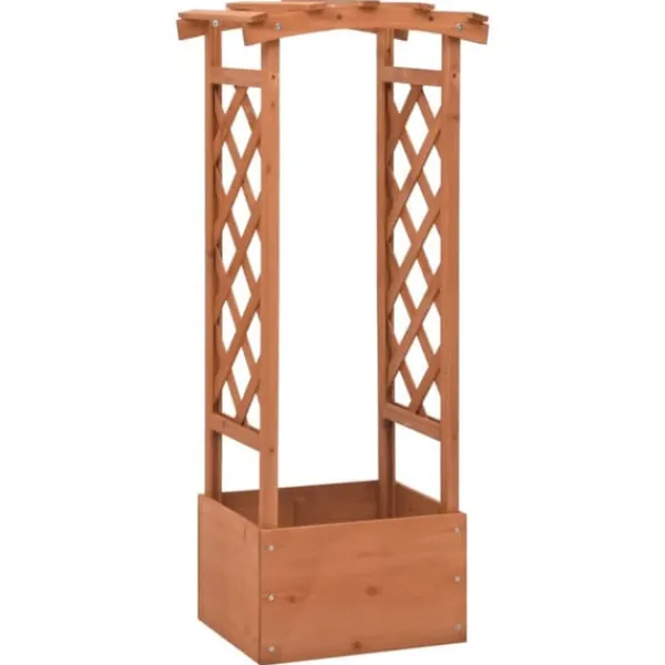 vidaXL Buer, Spalier, Lysthuse Uden Tag^plantekasse med espalier 49x39x117 cm fyrretræ - Plantekrukker