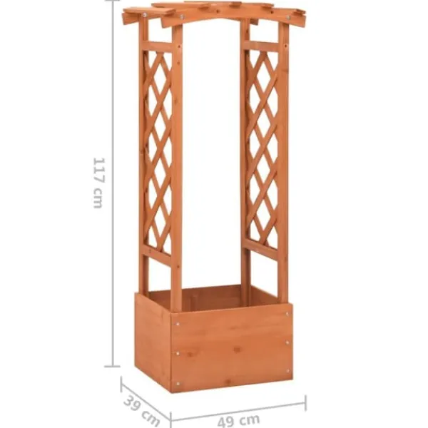 vidaXL Buer, Spalier, Lysthuse Uden Tag^plantekasse med espalier 49x39x117 cm fyrretræ - Plantekrukker