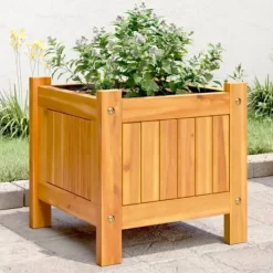 New plantekasse med for 31x31x30 cm massivt akacietræ - Plantekrukker Krukker & Plantebeholdere