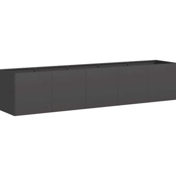 Hot plantekasse sort 200x40x40 cm koldvalset stål Krukker & Plantebeholdere