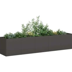 Hot plantekasse sort 200x40x40 cm koldvalset stål Krukker & Plantebeholdere