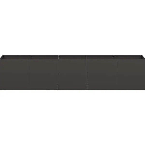 Hot plantekasse sort 200x40x40 cm koldvalset stål Krukker & Plantebeholdere