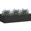 Discount plantekasse til kontor 90x40x23 cm stål antracitgrå - Plantekrukker Krukker & Plantebeholdere