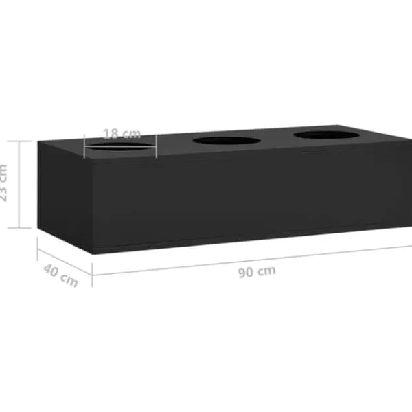 Discount plantekasse til kontor 90x40x23 cm stål antracitgrå - Plantekrukker Krukker & Plantebeholdere