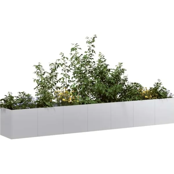 Sale plantekasse 280x40x40 cm galvaniseret stål Plantestativer