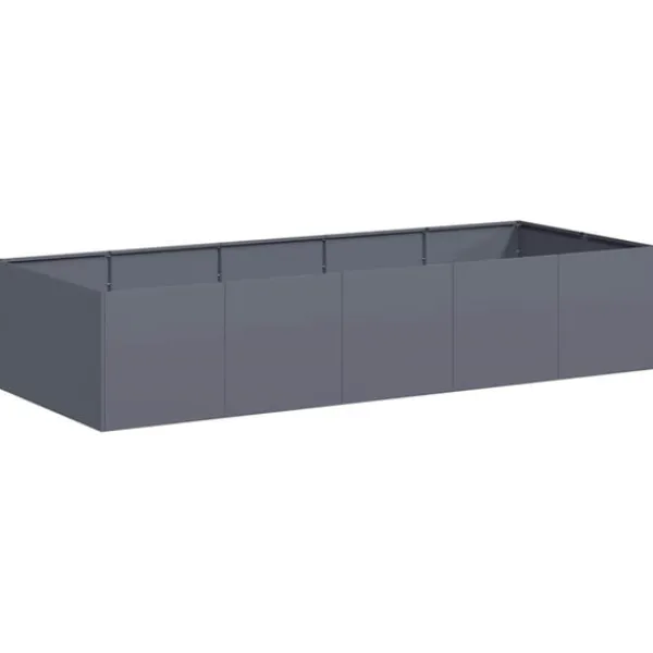vidaXL Krukker & Plantebeholdere^plantekasse 200x80x40 cm stål antracitgrå