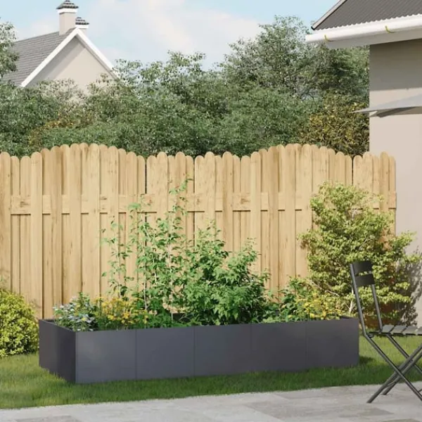 vidaXL Krukker & Plantebeholdere^plantekasse 200x80x40 cm stål antracitgrå