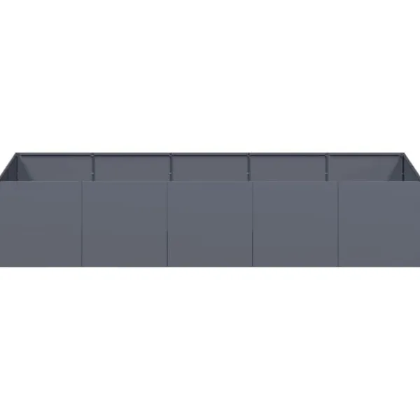 vidaXL Krukker & Plantebeholdere^plantekasse 200x80x40 cm stål antracitgrå