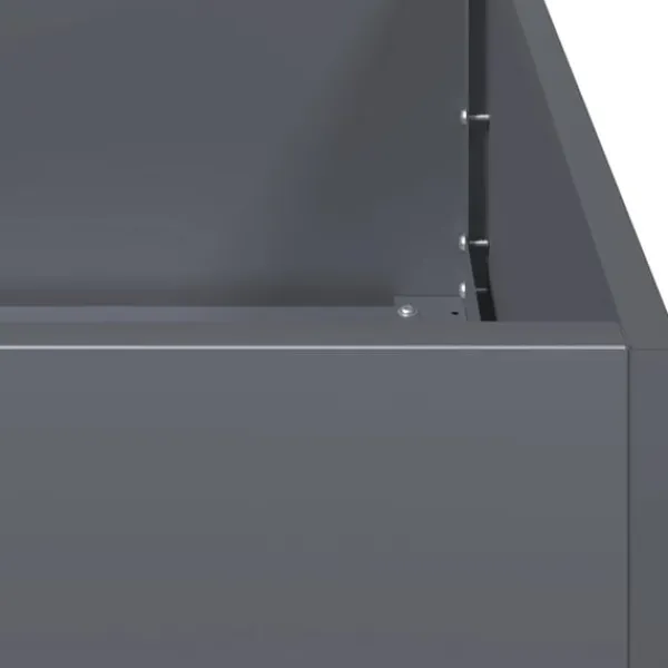 vidaXL Krukker & Plantebeholdere^plantekasse 200x80x40 cm stål antracitgrå