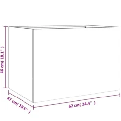 vidaXL Krukker & Plantebeholdere^plantekasse 62x47x46 cm koldvalset stål sort - Plantekrukker