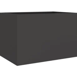 vidaXL Krukker & Plantebeholdere^plantekasse 62x47x46 cm koldvalset stål sort - Plantekrukker