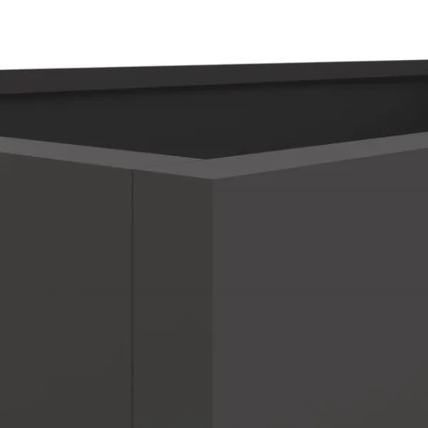 vidaXL Krukker & Plantebeholdere^plantekasse 62x47x46 cm koldvalset stål sort - Plantekrukker