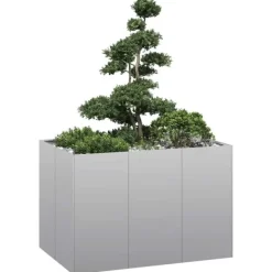 vidaXL Plantningsbænke^plantekasse 120x80x80 cm galvaniseret stål