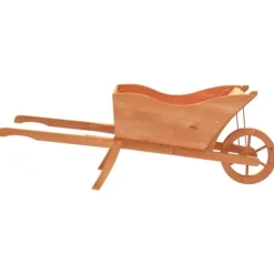 Best plantekasse 128x45,5x43 cm trillebørsdesign massivt fyr Krukker & Plantebeholdere