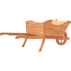 Best plantekasse 128x45,5x43 cm trillebørsdesign massivt fyr Krukker & Plantebeholdere