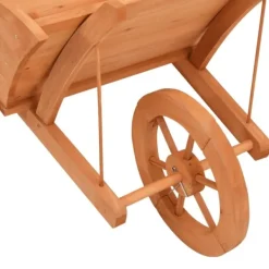 Best plantekasse 128x45,5x43 cm trillebørsdesign massivt fyr Krukker & Plantebeholdere