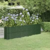 vidaXL Krukker & Plantebeholdere^plantekasse 260x40x68 cm pulverlakeret stål grøn - Plantekrukker