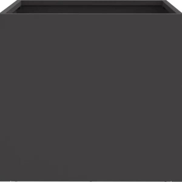 Clearance plantekasser 2 stk. 32x30x29 cm koldvalset stål sort - Plantekrukker Krukker & Plantebeholdere