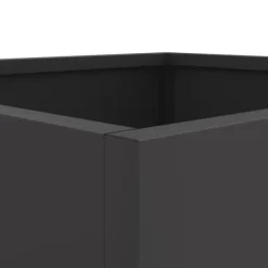 Clearance plantekasser 2 stk. 32x30x29 cm koldvalset stål sort - Plantekrukker Krukker & Plantebeholdere