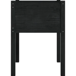 New plantekasser 2 stk. 50x50x70 cm massivt fyrretræ sort - Plantekrukker Krukker & Plantebeholdere