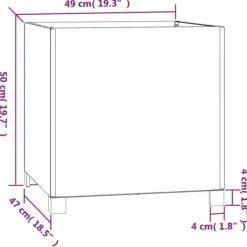 Outlet plantekasser med ben 2 stk. 49x47x50 cm cortenstål rustfarvet - Plantekrukker Krukker & Plantebeholdere