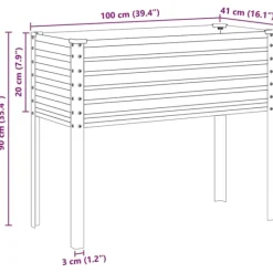 Outlet plantekrukke 100x41x90 cm galvaniseret stål Plantningsbænke