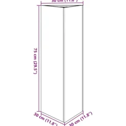 Best plantekrukke 30x26x75 cm trekantet stål sort Krukker & Plantebeholdere