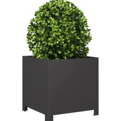 Hot plantekrukke 40x40x40 cm stål sort Krukker & Plantebeholdere
