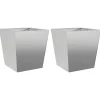 vidaXL Krukker & Plantebeholdere^plantekrukker 2 stk. 40x40x40 cm galvaniseret stål