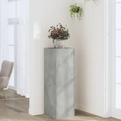 vidaXL Plantestativer^plantestativ 33x33x100 cm konstrueret træ betongrå