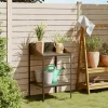vidaXL Plantningsbænke^plantestativ 56,5x54,5x100 cm galvaniseret stål antracitgrå - Planteborde