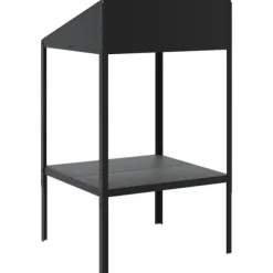 vidaXL Plantningsbænke^plantestativ 56,5x54,5x100 cm galvaniseret stål antracitgrå - Planteborde